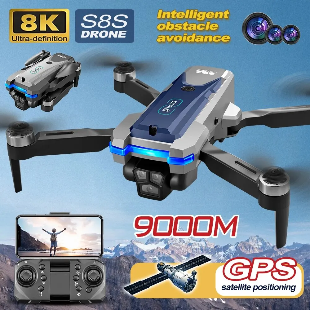 Drone Gimbal Brushless - Drone GPS S8S 5G Wifi 8K