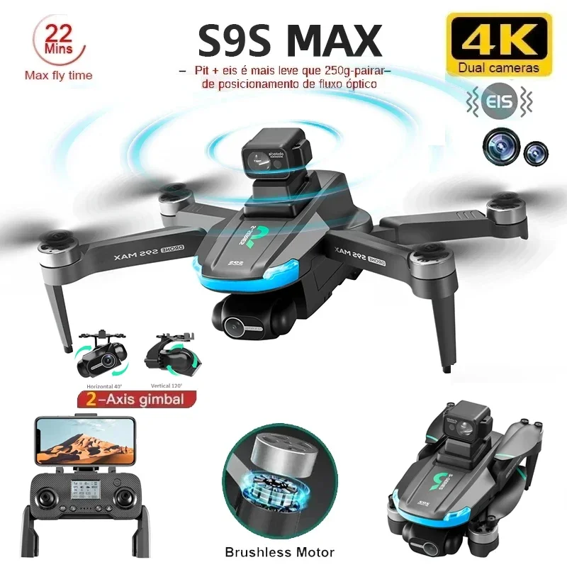 Nouveau S9S MAX MINI Drone 4K  - Drone Gimbal Brushless avis et prix